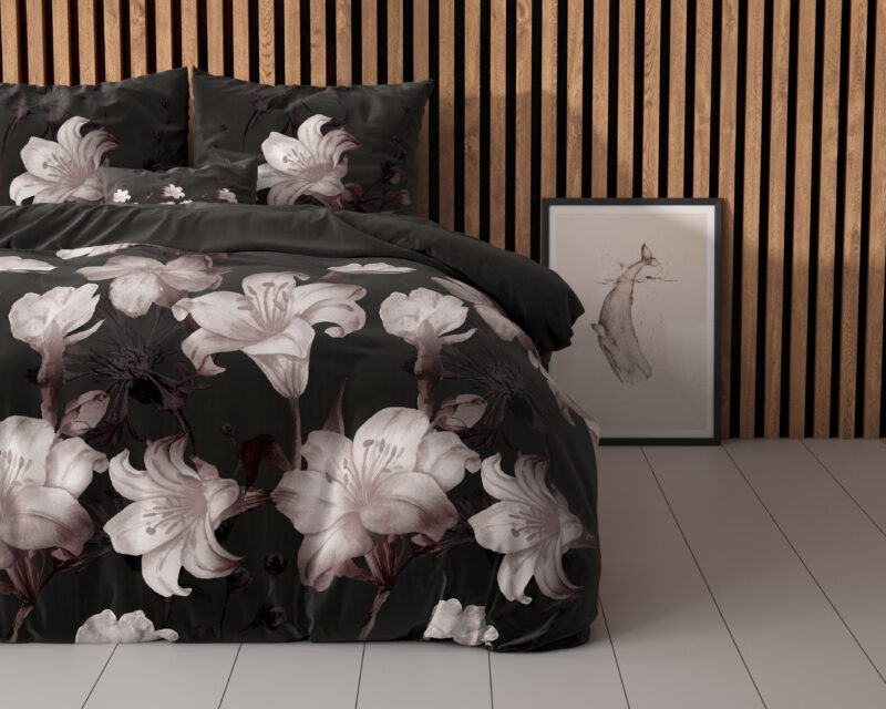Sleeptime Dark Flower Zwart 240 x 220