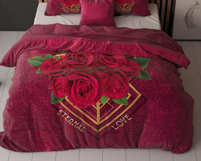 Eternal love Rood - Sleeptime bed 240 x 220 cm van Microvezel
