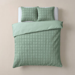 Sleeptime Faux Fur Check Donker Groen 240x200/220