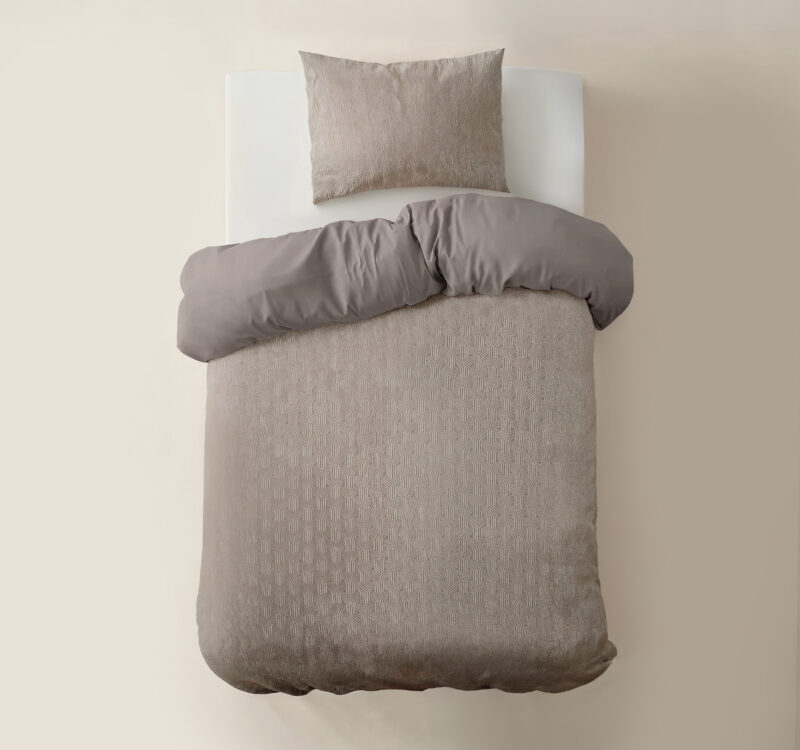 Sleeptime Flanel Art Taupe 140 x 220 cm