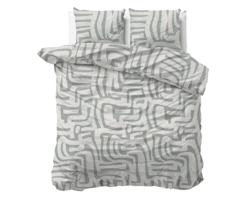 Sleeptime Flanel Danis Groen/Grijs 200 x 200