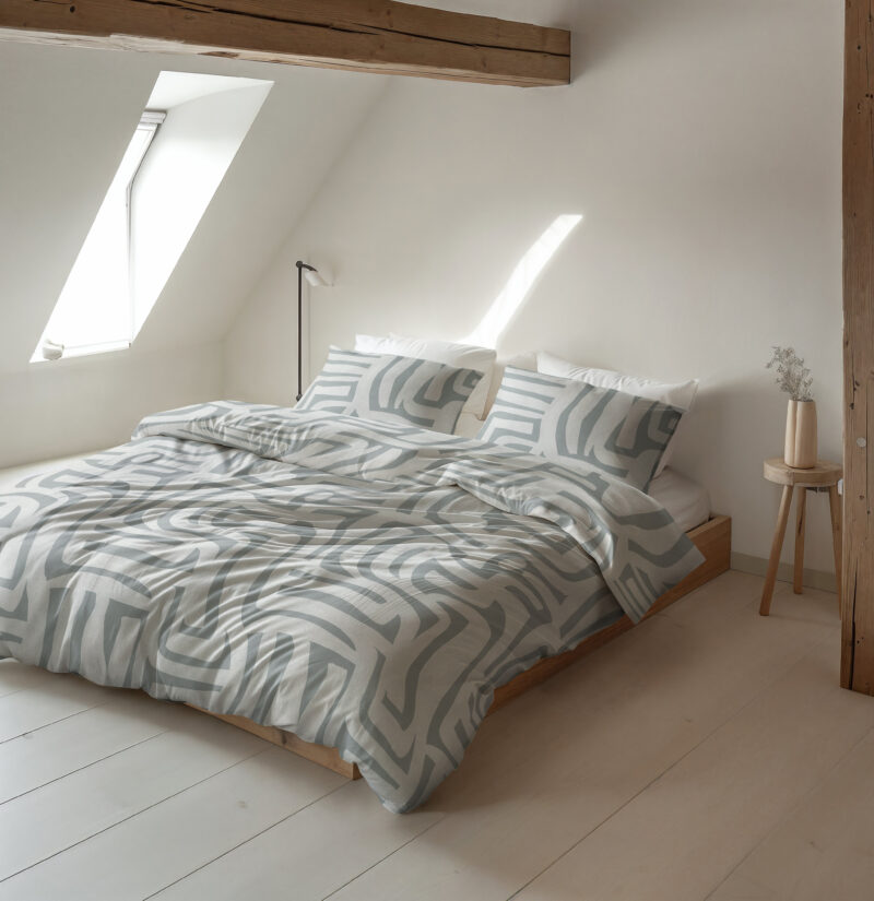 Flanel Danis Groen/Grijs 240 x 200/220 Sleeptime