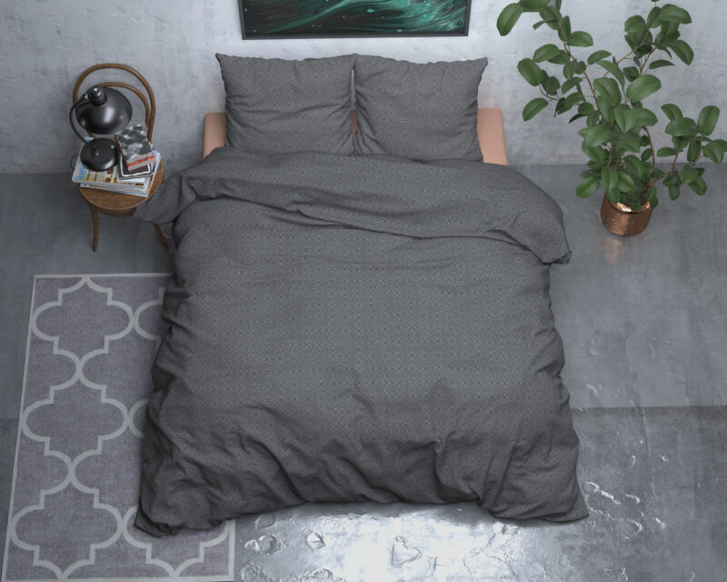 Flanel Jason Antraciet 140 x 200/220 Sleeptime