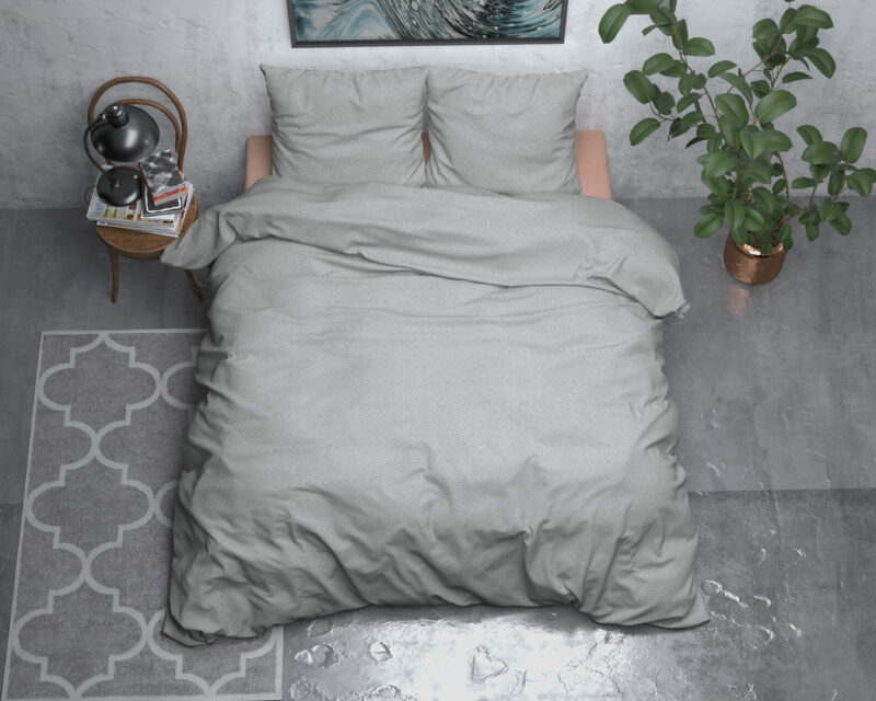 Flanel Jason Grijs 140 x 200/220 Sleeptime