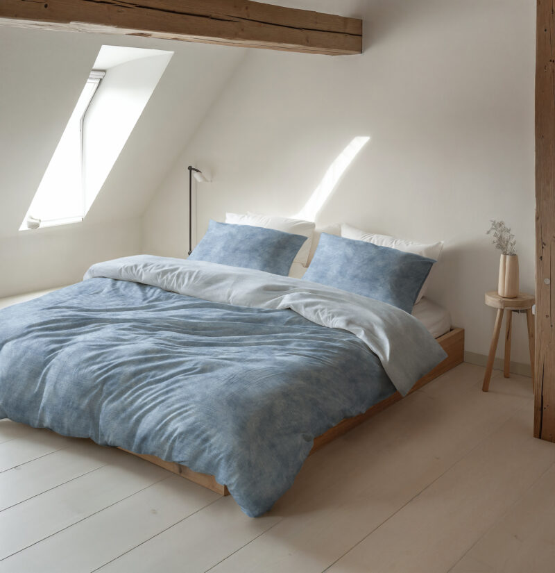 Sleeptime Flanel Washed Cotton Blauw 240 x 220