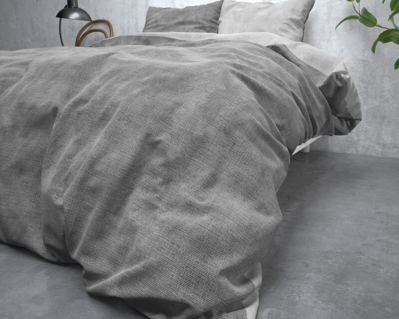 Sleeptime Flanel Washed Cotton Grijs 140 x 220