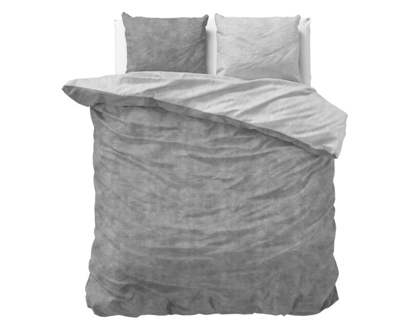 Sleeptime Flanel Washed Cotton Grijs 240 x 200/220 cm