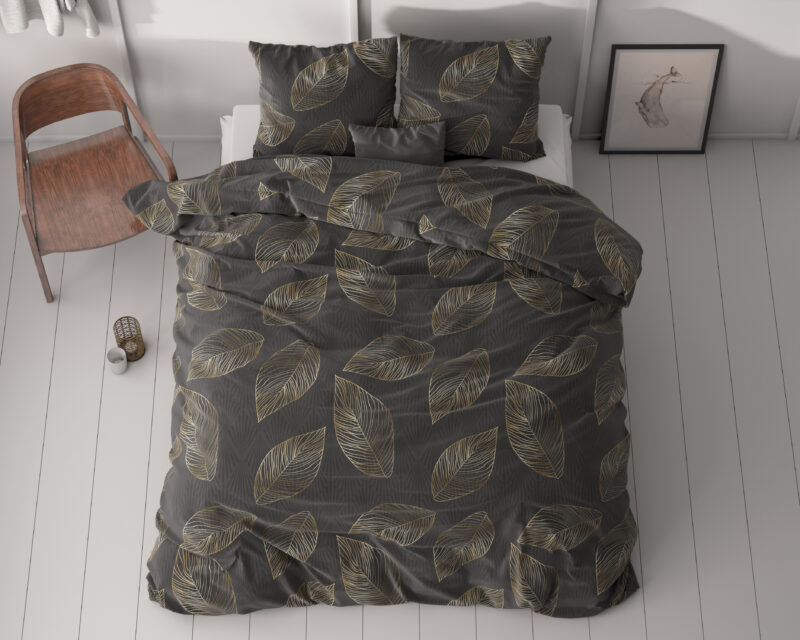 Sleeptime Golden leaf Antraciet 140 x 220