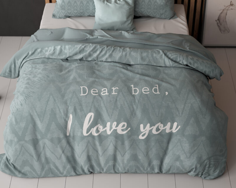 Sleeptime bed 200 x 220 cm van Microvezel, Groen 200 x 200/220 cm