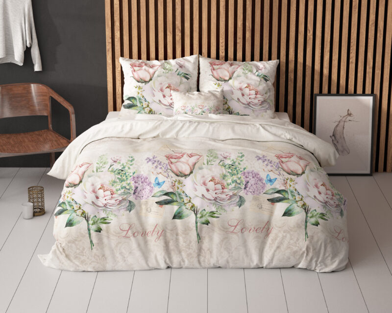 Lovely Flower Beige 200 x 200/220 Sleeptime