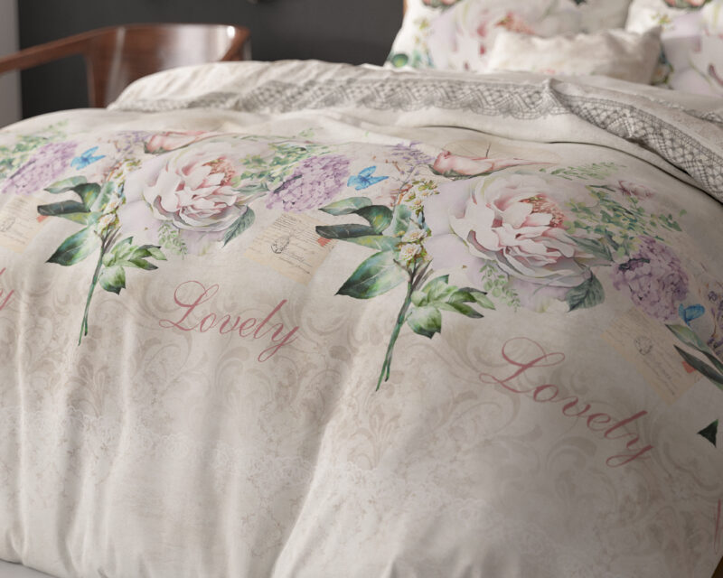 Sleeptime bed 240 x 220 cm van Katoen/Polyester - kussensloop 60 x 70 cm