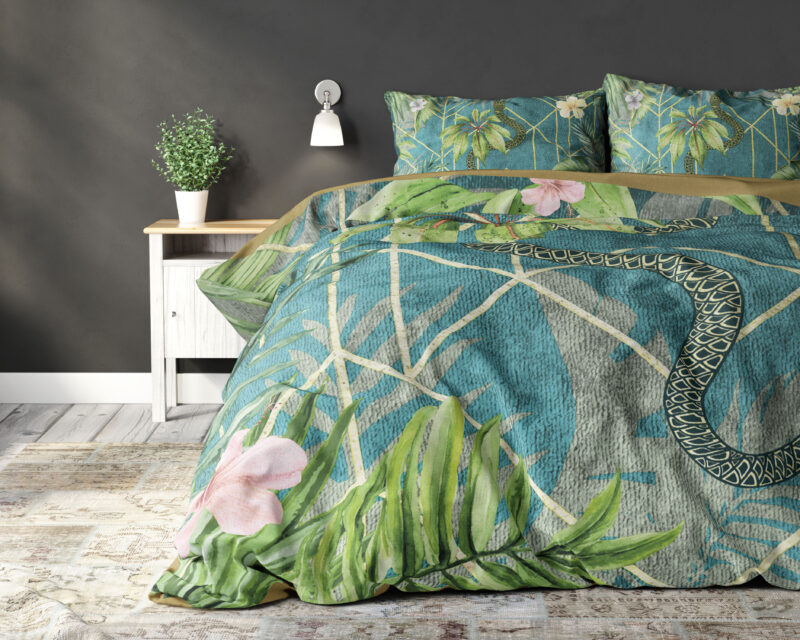 Sleeptime Palm Wood Groen 240 x 220 cm