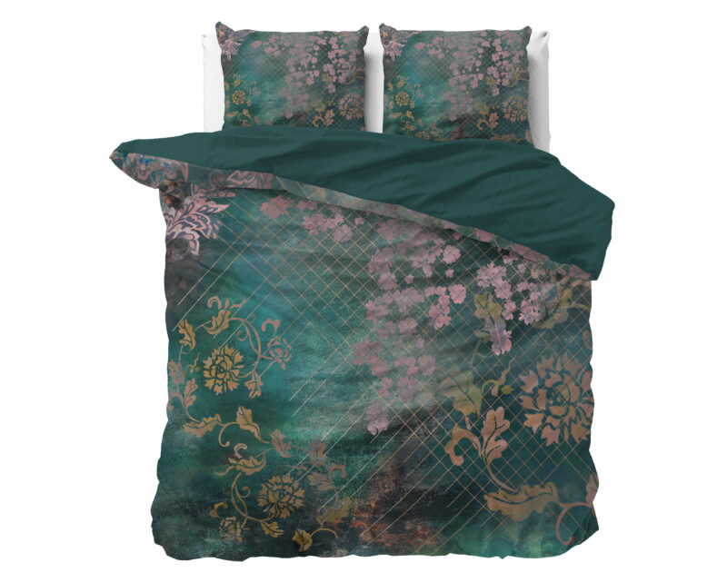 Sleeptime Raddison Flower Groen 200 x 200/220 cm
