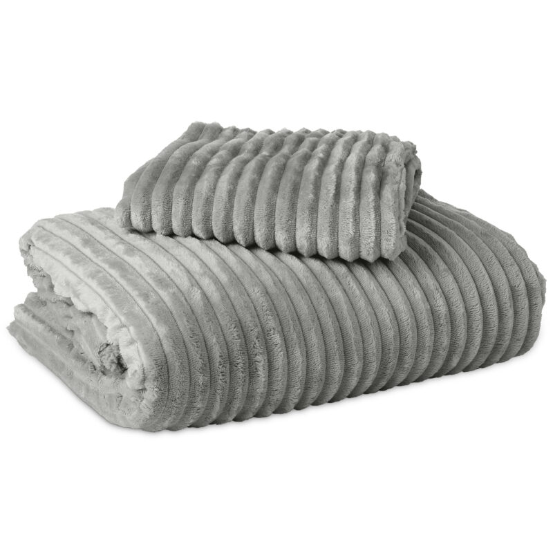 Sleeptime Rib Teddy Grijs 200 x 200/220 cm