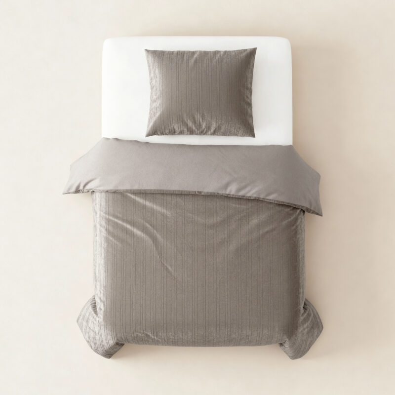 Velvet Lining Taupe/Grijs 140 x 200/220 Sleeptime
