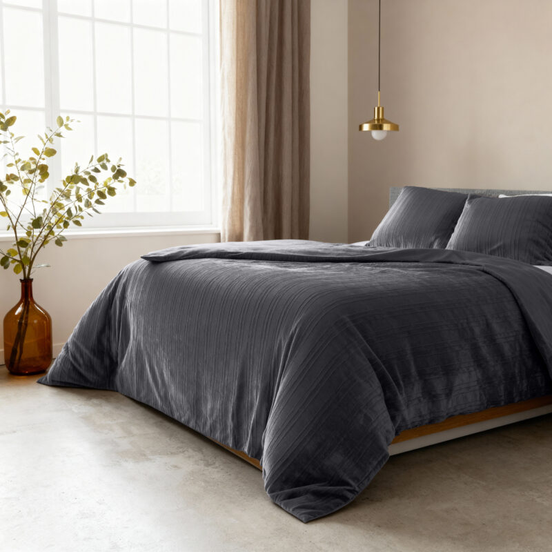 Velvet Lining Zwart 200 x 200/220 Sleeptime