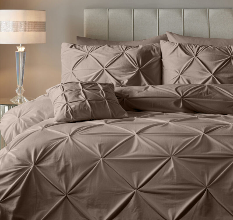 Sleeptime Velvet Pintuck Taupe 140 x 200/220 cm