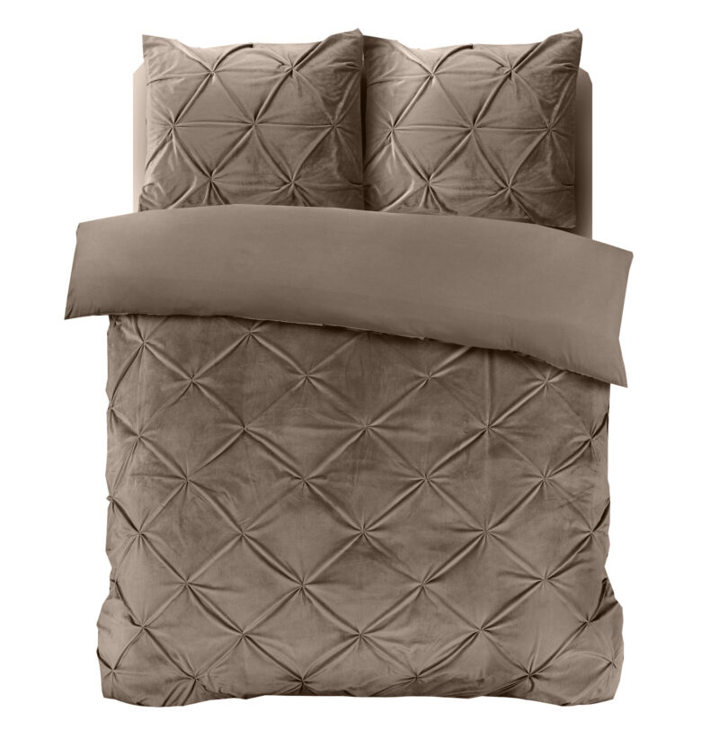 Sleeptime Velvet Pintuck Taupe 140 x 200/220 cm