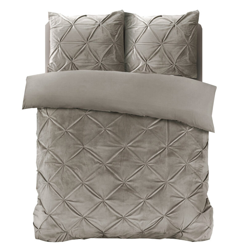 Sleeptime Velvet Pintuck Zand 200 x 200/220 cm