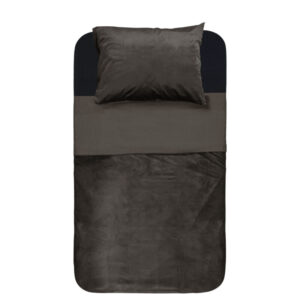 Sleeptime Velvet Piping Deep Taupe 140 x 220
