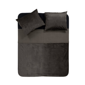 Sleeptime Velvet Piping Deep Taupe 200 x 220