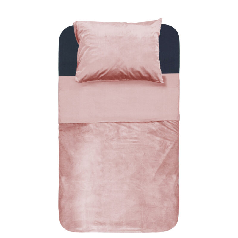 Sleeptime Velvet Piping Soft Pink 140 x 220 cm