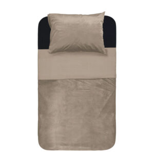 Sleeptime Velvet Piping Taupe / Grijs 140 x 220