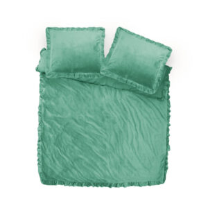Sleeptime Velvet Ruffles Granite Green 200 x 220