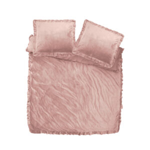 Sleeptime Velvet Ruffles Oud Roze 140 x 220
