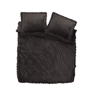 Sleeptime Velvet Ruffles Zwart 200 x 220