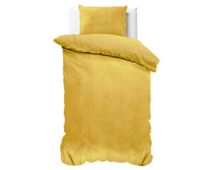 Sleeptime Velvet Uni Dekbedovertrek Goud 140 x 220