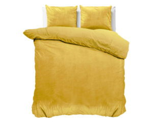 Sleeptime Velvet Uni Dekbedovertrek Goud 200 x 220