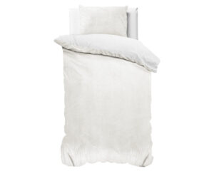 Sleeptime Velvet Uni Dekbedovertrek Wit 140 x 220