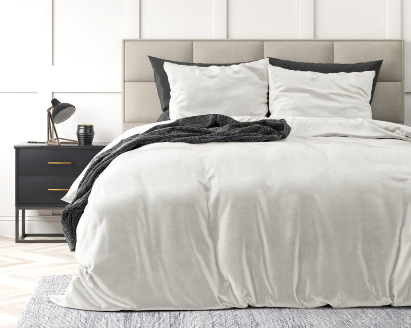 Velvet Uni Dekbedovertrek Wit 240 x 220 Sleeptime