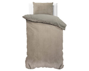 Sleeptime Velvet uni Taupe/Grijs 140 x 200/220