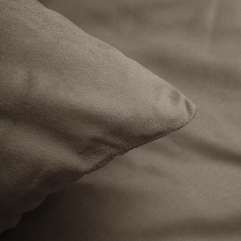 Sleeptime Velvet Uni Dekbedovertrek Taupe/Grijs 140 x 220