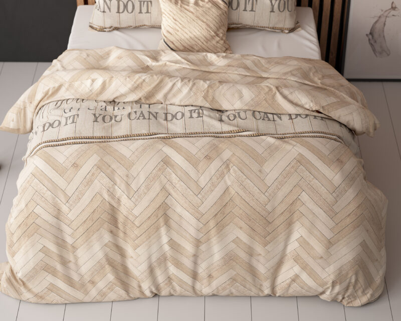 Sleeptime bed 240 x 220 cm van Katoen/Polyester - Zand