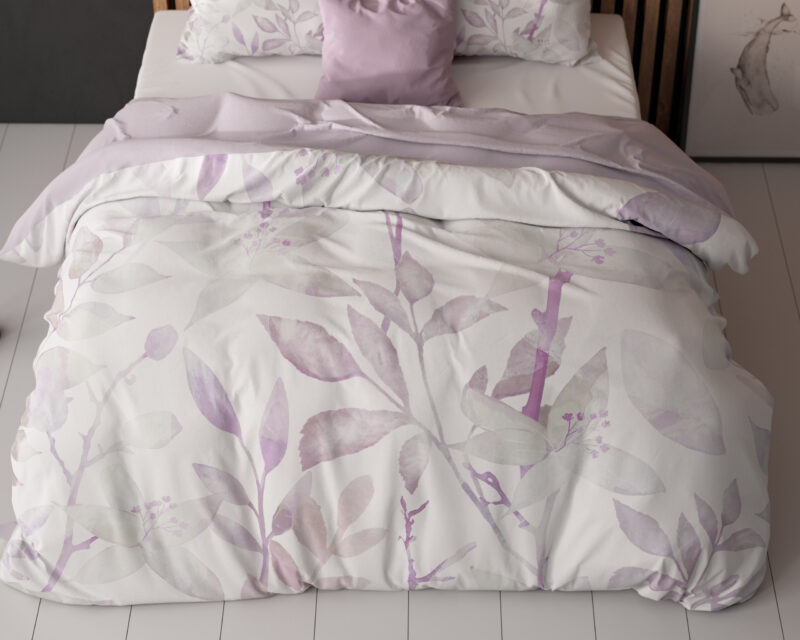 Water leaves Wit - Sleeptime bed 200 x 220 cm van Microvezel