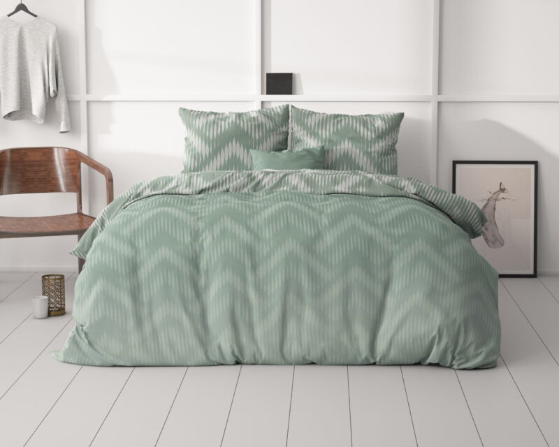Sleeptime Wavey Shades Groen 200 x 200/220 cm