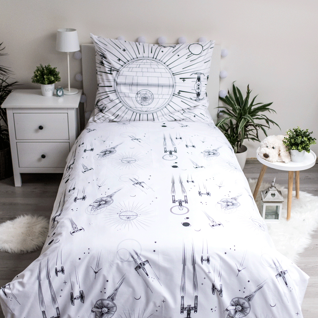 Beddengoed death star 140 x 200 cm 140 x 200 cm van Star Wars, Multicolor