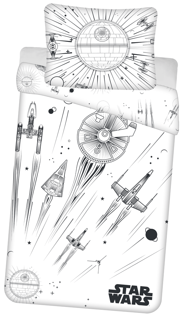 Star Wars dekbedovertrek death star 140 x 200 cm - Multicolor - 140 x 200 cm - 100% katoen