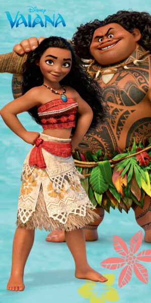 Disney Vaiana strandlaken 70 x 140 cm katoen - Multicolor - 70 x 140 cm - 100% katoen
