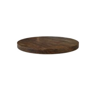 Rond - Label51 eetkamertafel Tafelblad Straight Edge - Espresso - Mangohout
