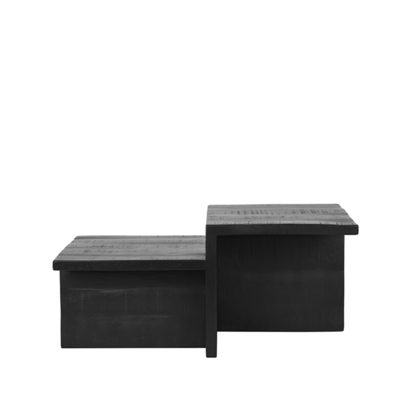 Mangohout bijzettafel Skip van Label51 - Zwart