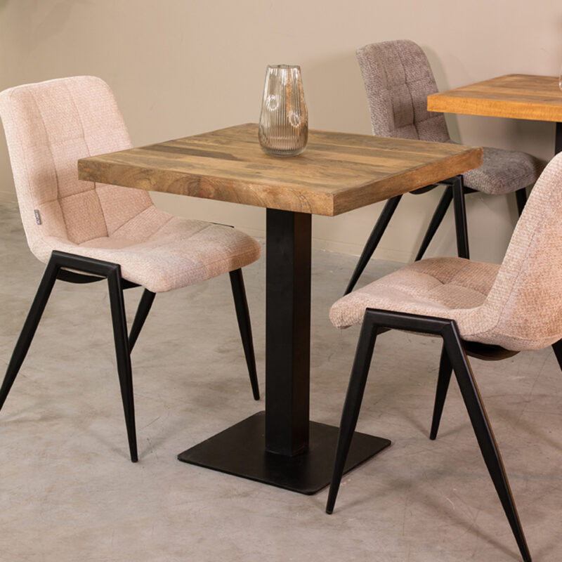 LABEL51 Eetkamertafel Tafelblad Straight Edge - Naturel - Mangohout - 70 cm Straight