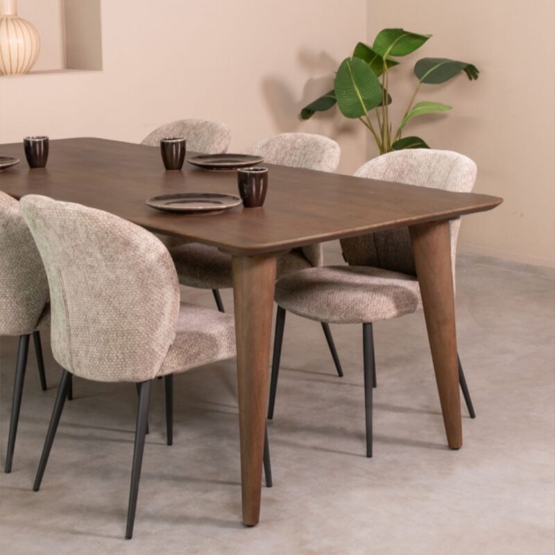 LABEL51 Eetkamertafel Fly - Espresso - Mangohout - 250 cm