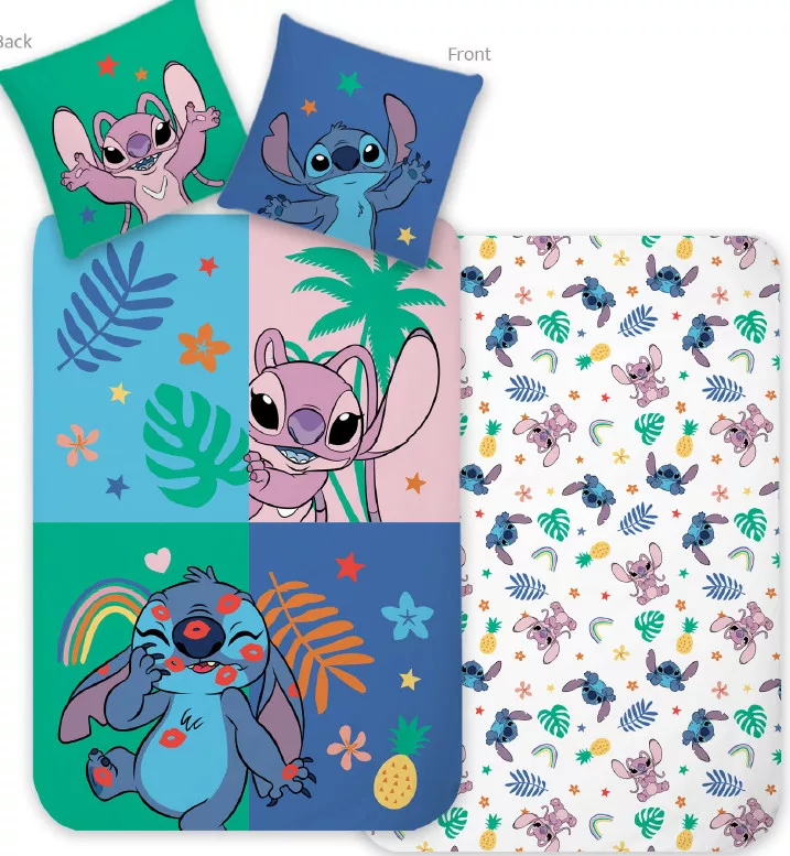 Lilo en Stitch dekbedovertrek   140 x 200 cm - 70 x 90 cm - katoen