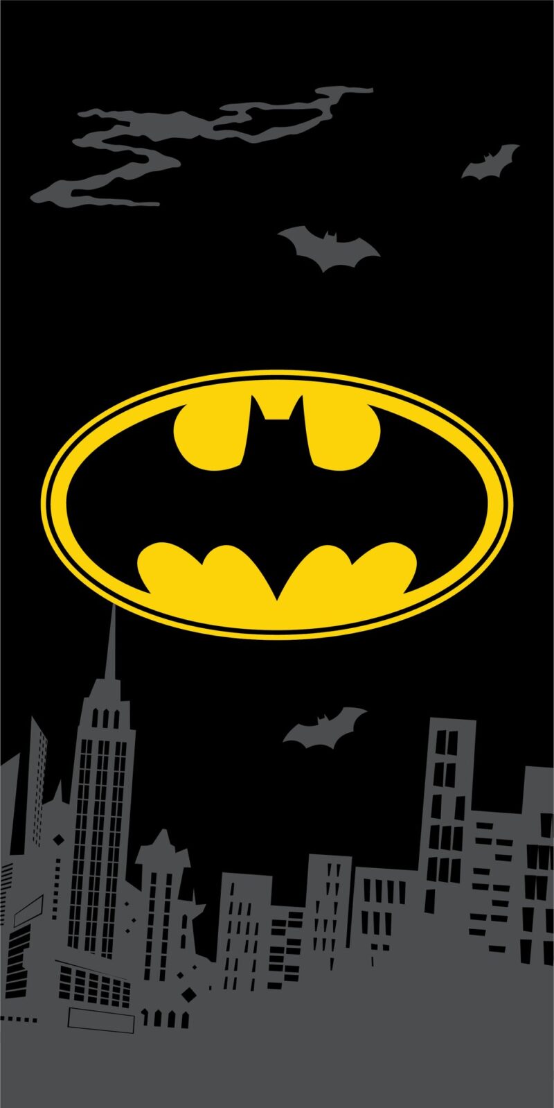 Emblem 70 x 140 cm badlaken van Batman, 70 x 140 cm