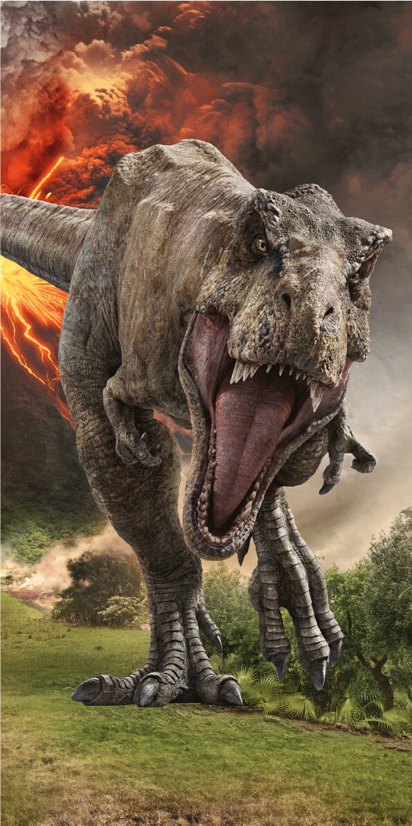 Vulkaan 70 x 140 cm badlaken van Jurassic World, 70 x 140 cm