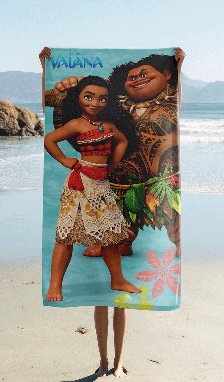 70 x 140 cm katoen badlaken van Disney Vaiana, 70 x 140 cm